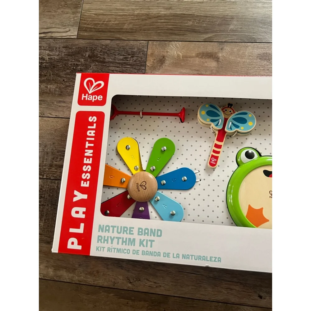 NEW Baby Hape Nature Band Rhythm Kit One Size Green Multicolor Learning Toy